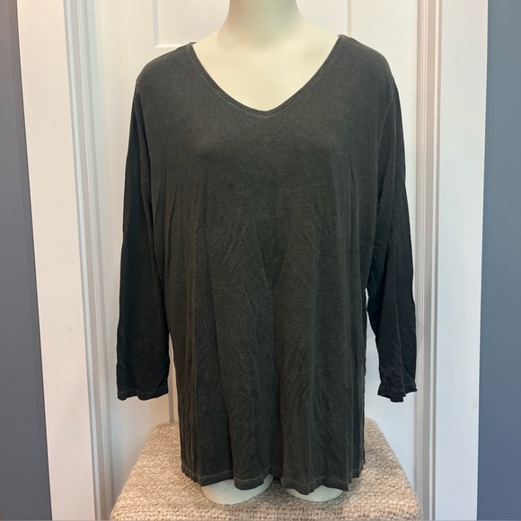 Dantelle Tops - Dantelle Women’s‎ Long Sleeve Top Side Slit Pullover Shirt Size 1X XL Green